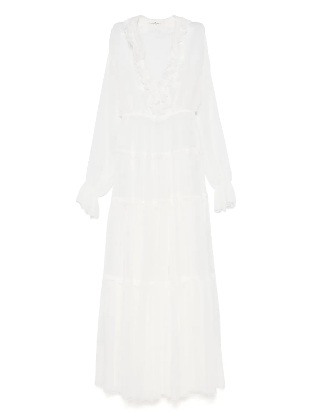 ruffle-detailed maxi dress