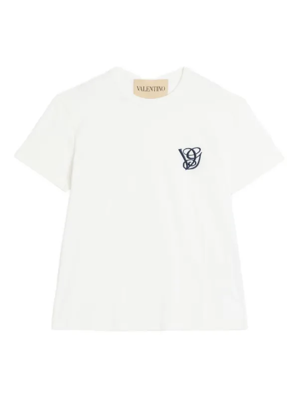 VALENTINO ロゴ Tシャツ ホワイト Valentino Garavani ロゴ Tシャツ | ホワイト | FARFETCH JP