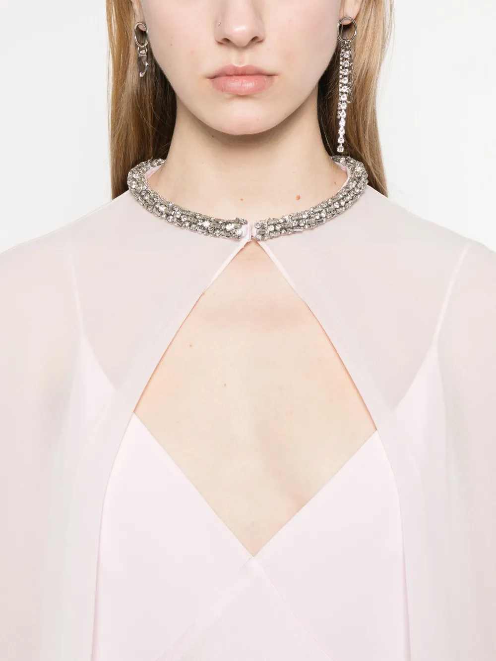 Roland Mouret Avondjurk met cape Roze