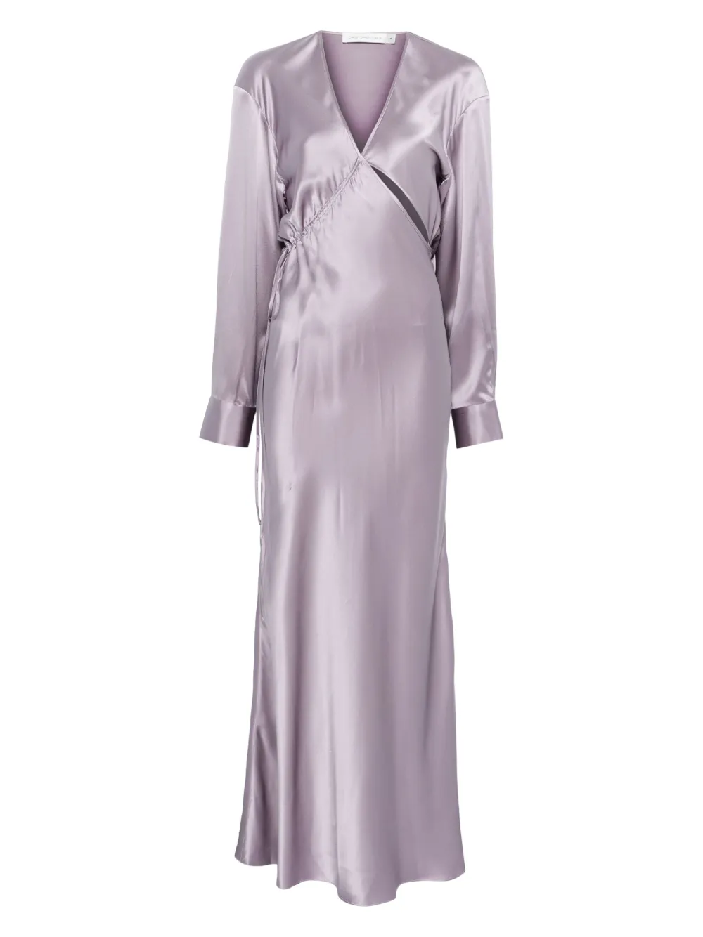 cross-cut silk maxi dress