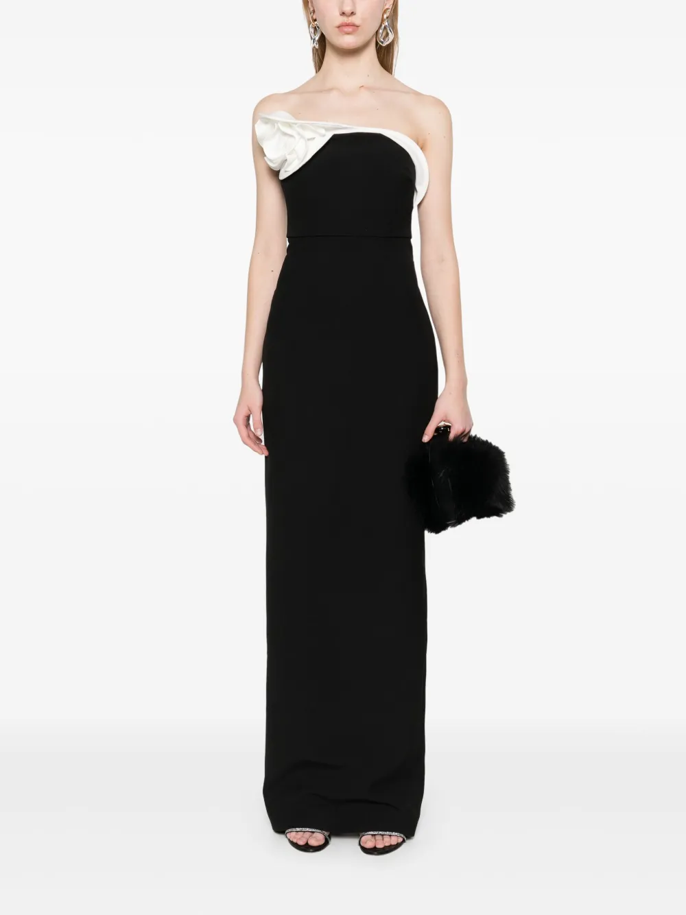 rolandmouret Roland Mouret Gedrapeerde maxi-jurk - Zwart