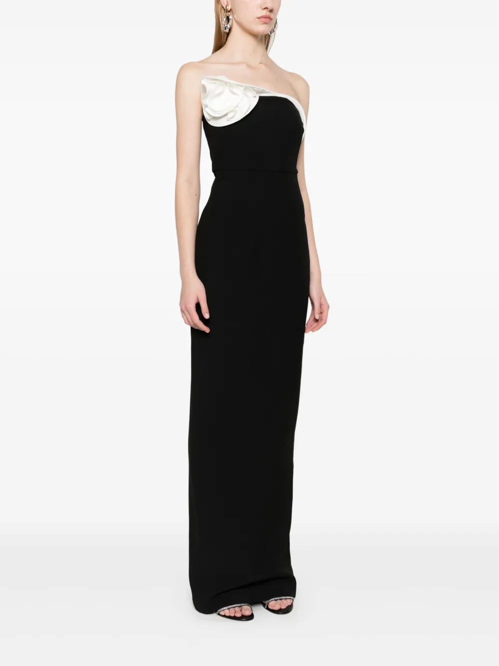 Roland Mouret Gedrapeerde maxi-jurk Zwart