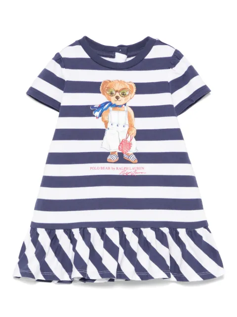 POLO RALPH LAUREN KIDS vestido con motivo Polo Bear