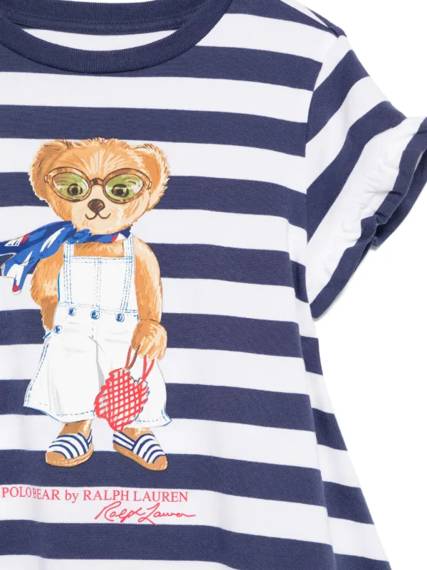 【レビューで送料無料】 POLO RALPH LAUREN KIDS ポロベア ワンピース | ブルー ワンピース