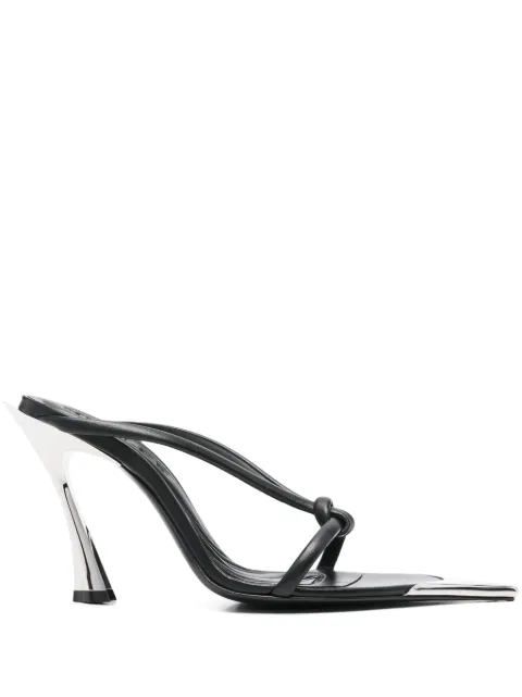 Mugler 95mm leather knotted sandals