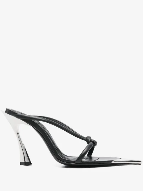 Mugler leather knotted heeled sandals