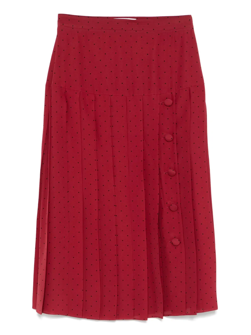 Alessandra Rich Midi-rok met stippen Rood