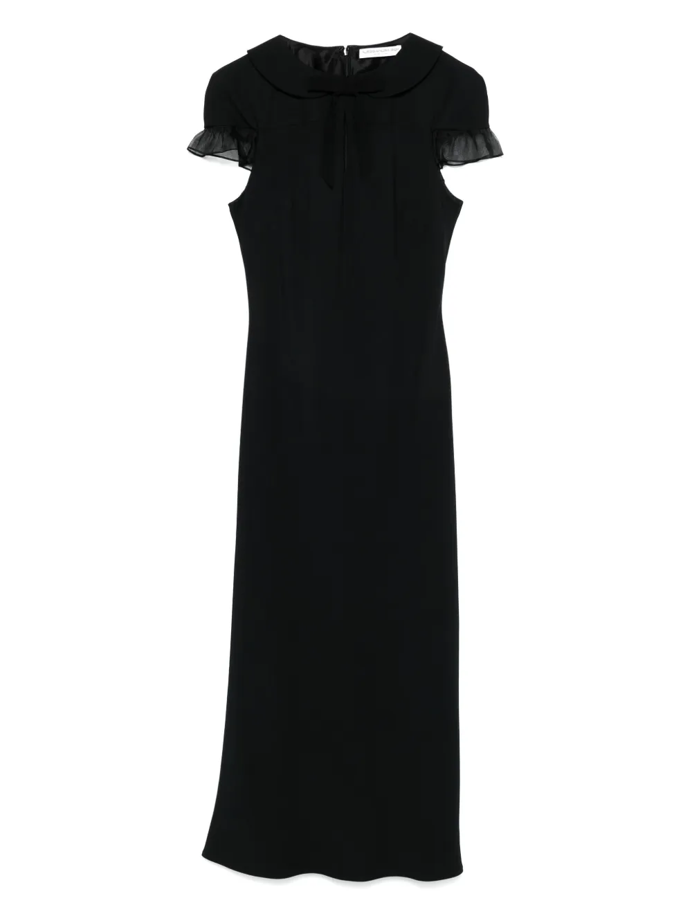 Alessandra Rich Midi-jurk met strikdetail Zwart