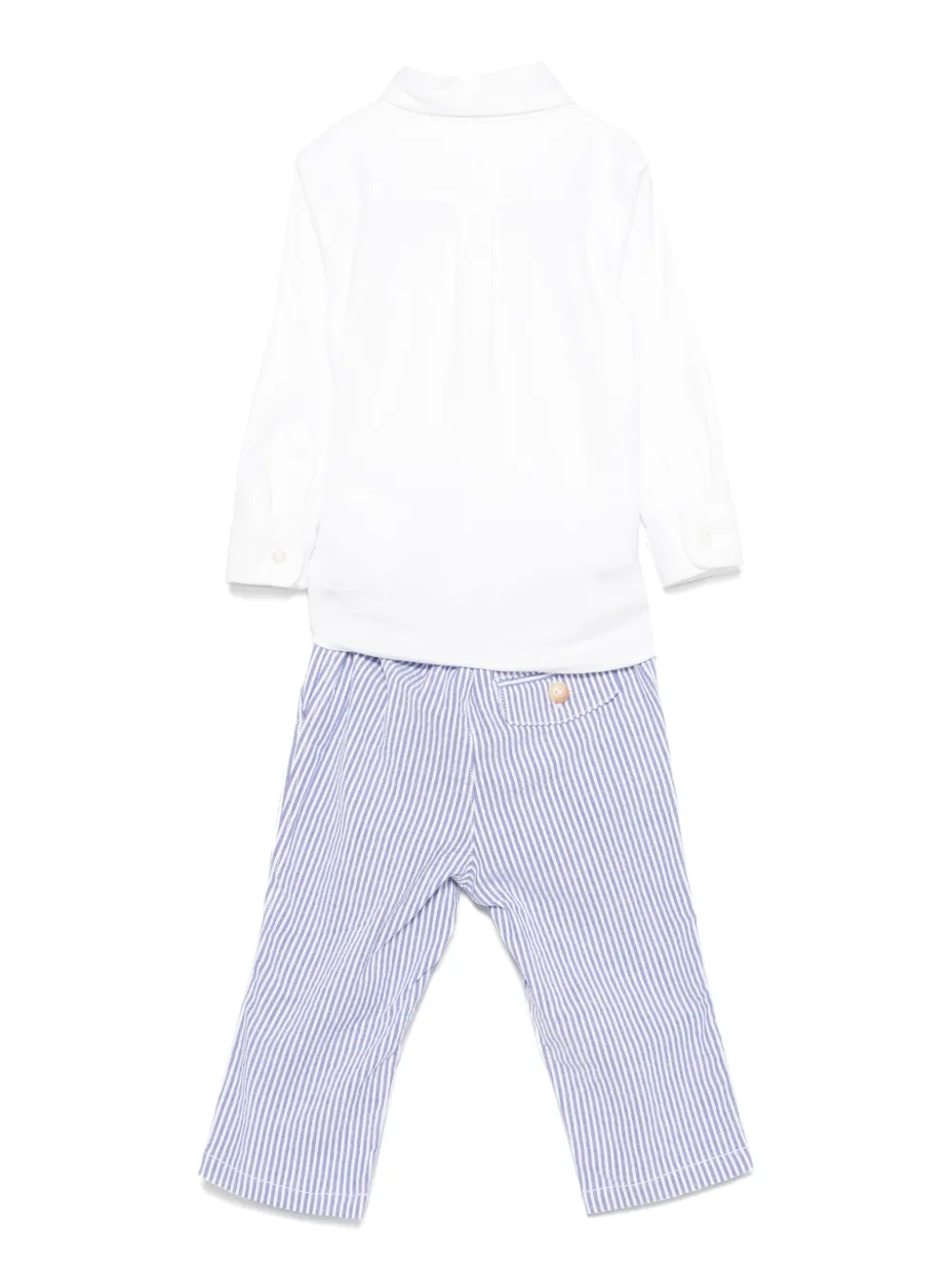 POLO RALPH LAUREN KIDS Gestreept shirt en broek Wit
