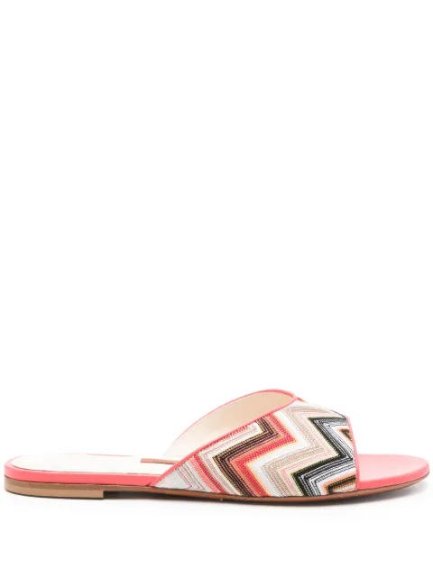 Missoni sandalias con motivo en zigzag