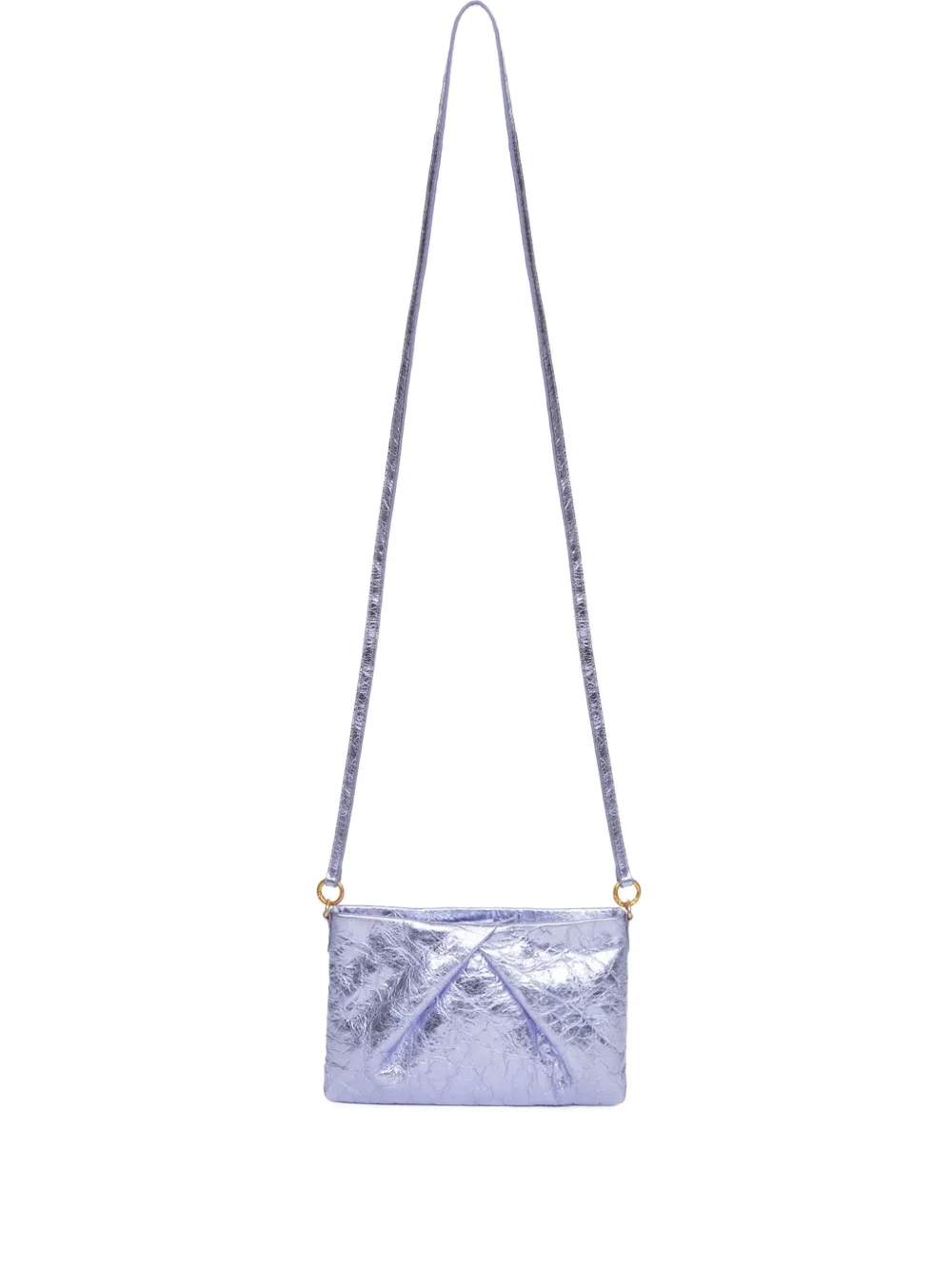 DRIES VAN NOTEN テクスチャードレザー ショルダーバッグ - パープル DRIES VAN NOTEN テクスチャードレザー ショルダーバッグ - パープル