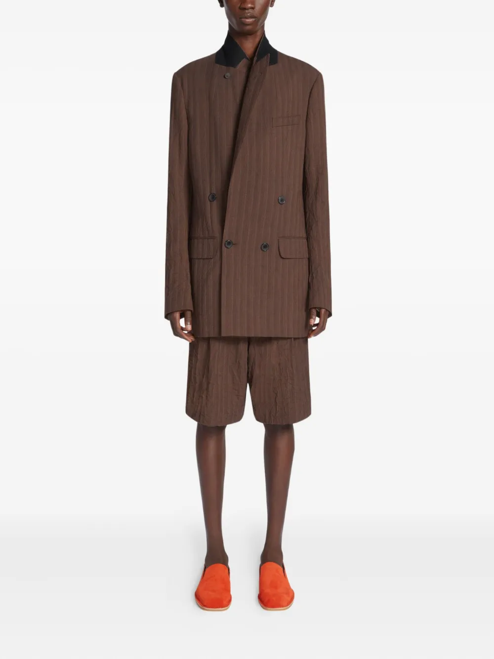 DRIES VAN NOTEN suede espadrilles Orange