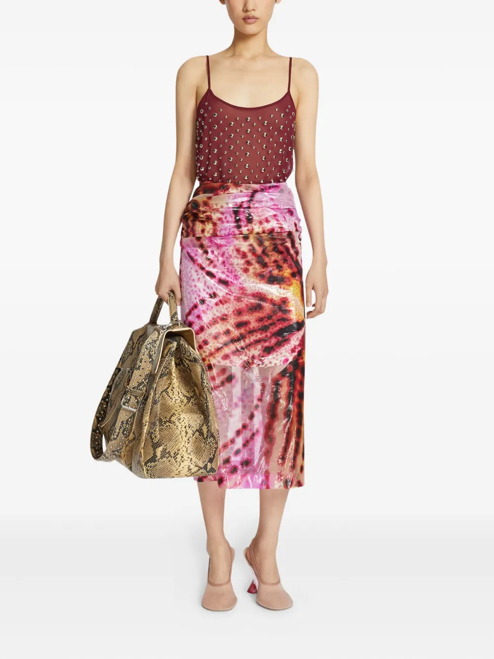 DRIES VAN NOTEN slingback wedge pumps Pink
