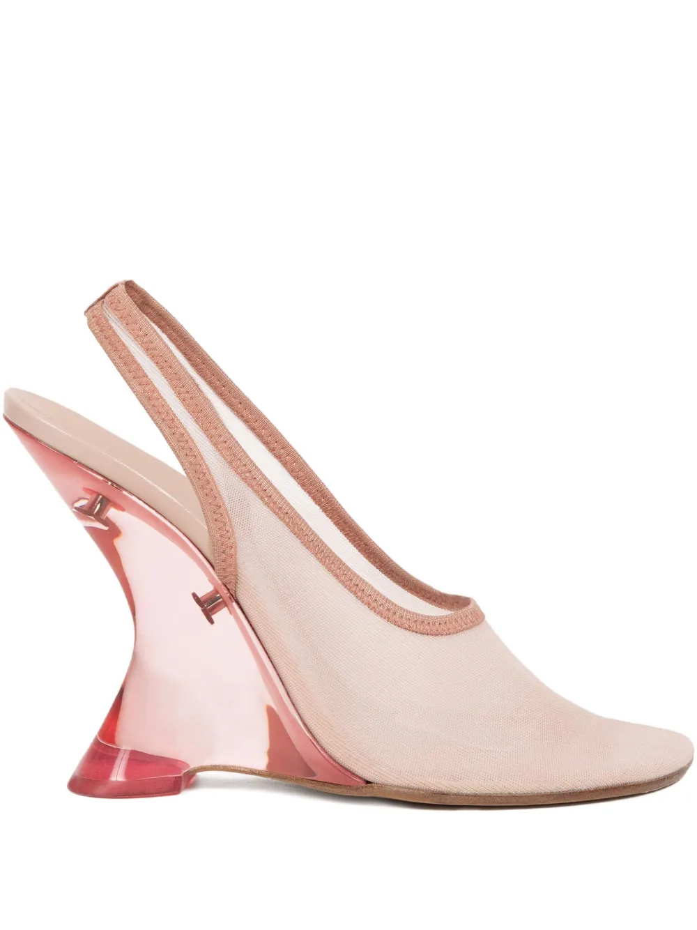 Dries Van Noten Slingback Wedge Pumps In Pink
