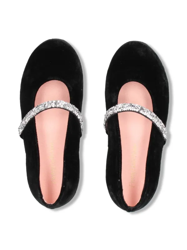 Pretty Ballerinas Kids Flats De Terciopelo Negro FARFETCH MX