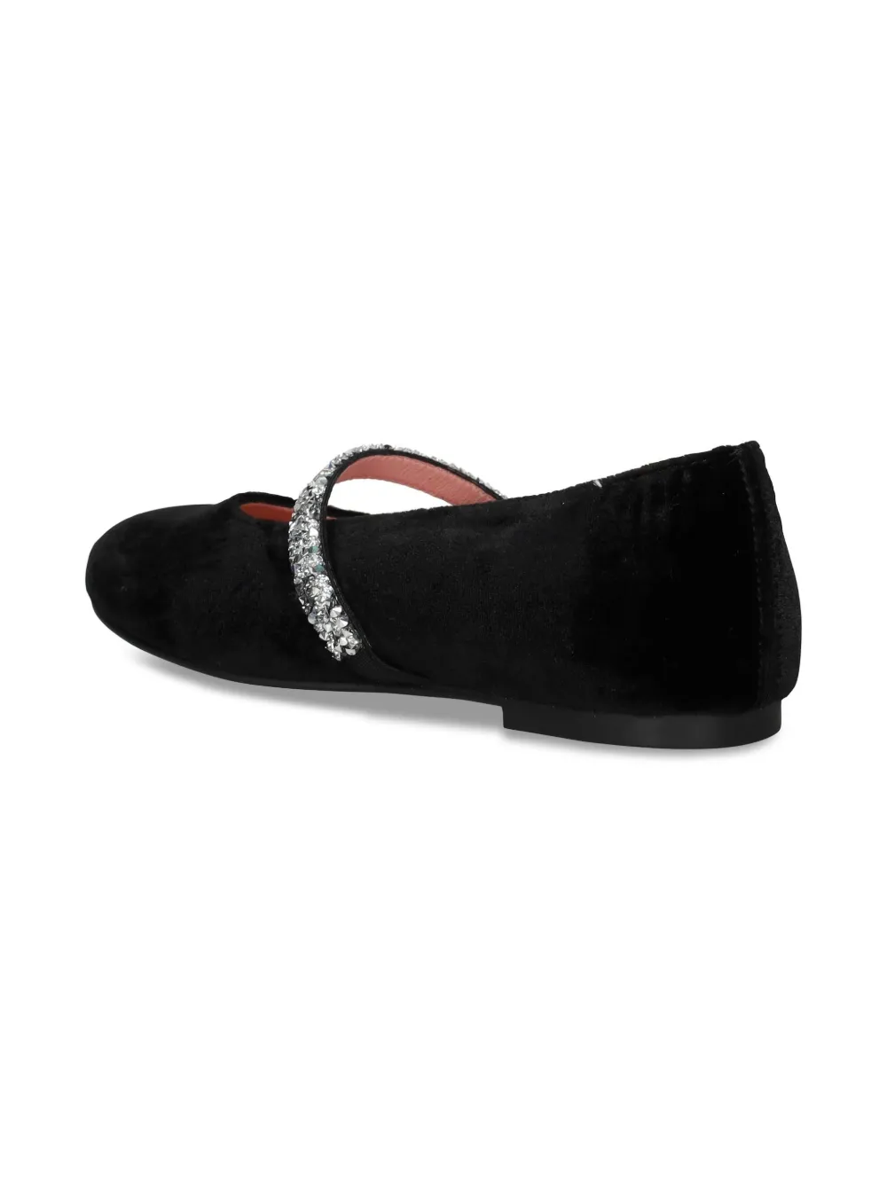 Pretty Ballerinas Kids velvet ballerina shoes Black