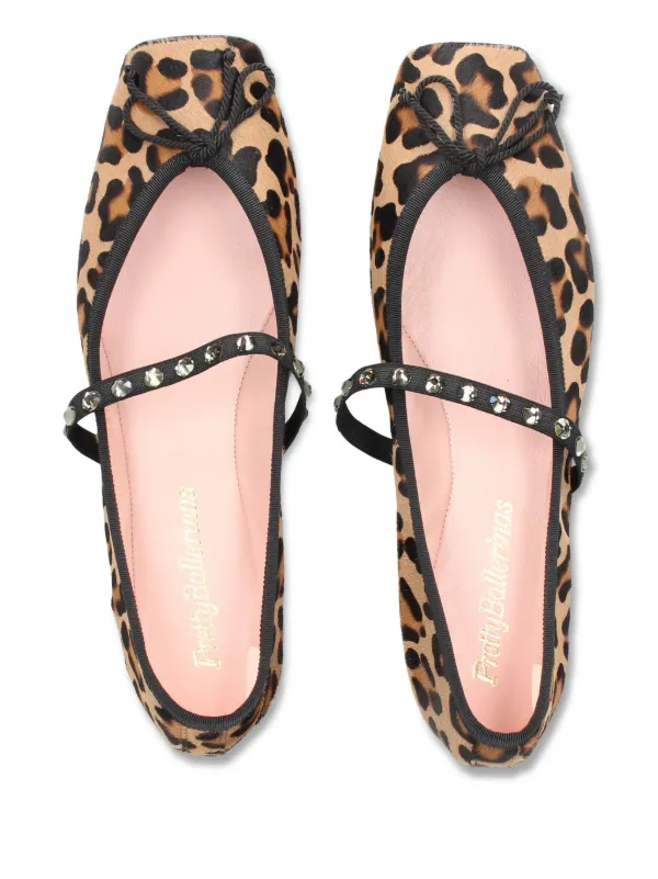 pretty ballerinas ヒョウ柄フラットシューズ 36 Pretty Ballerinas leopard-print Ballerina Shoes | Brown