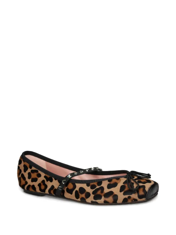 Pretty Ballerinas leopard-print Ballerina Shoes | Brown