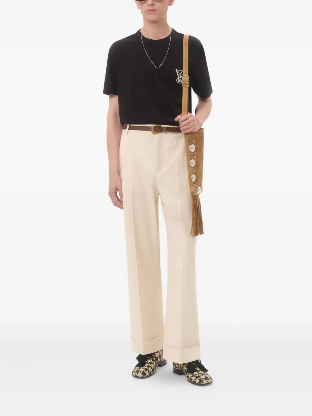Valentino Garavani embroidered logo t-shirt - Zwart