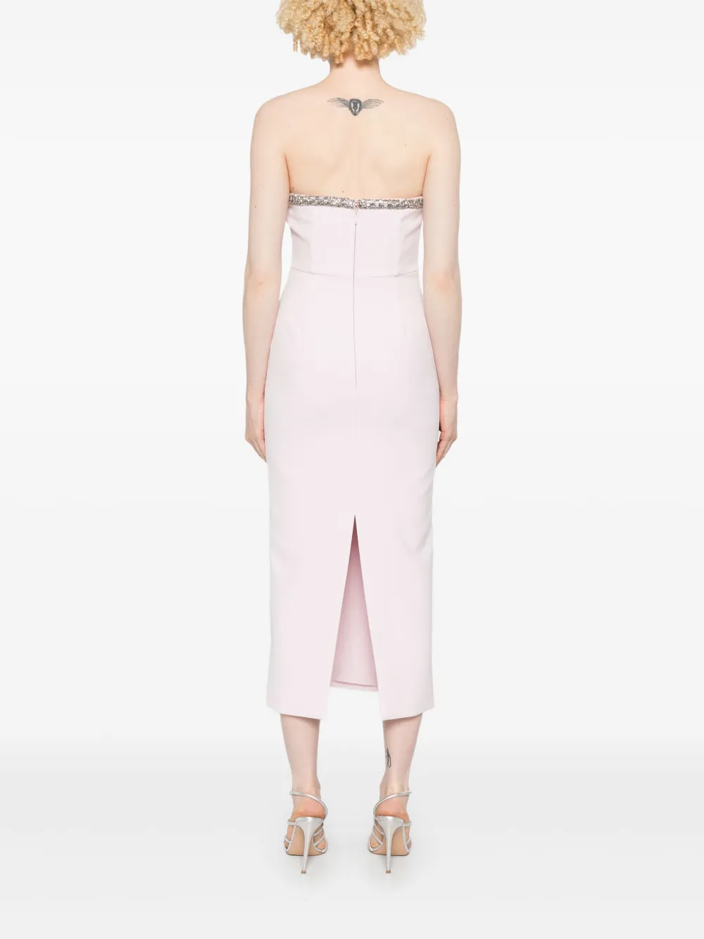 Roland Mouret Midi-jurk met sweetheart hals Roze