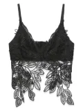 Alberta Ferretti guipure-lace top - Black