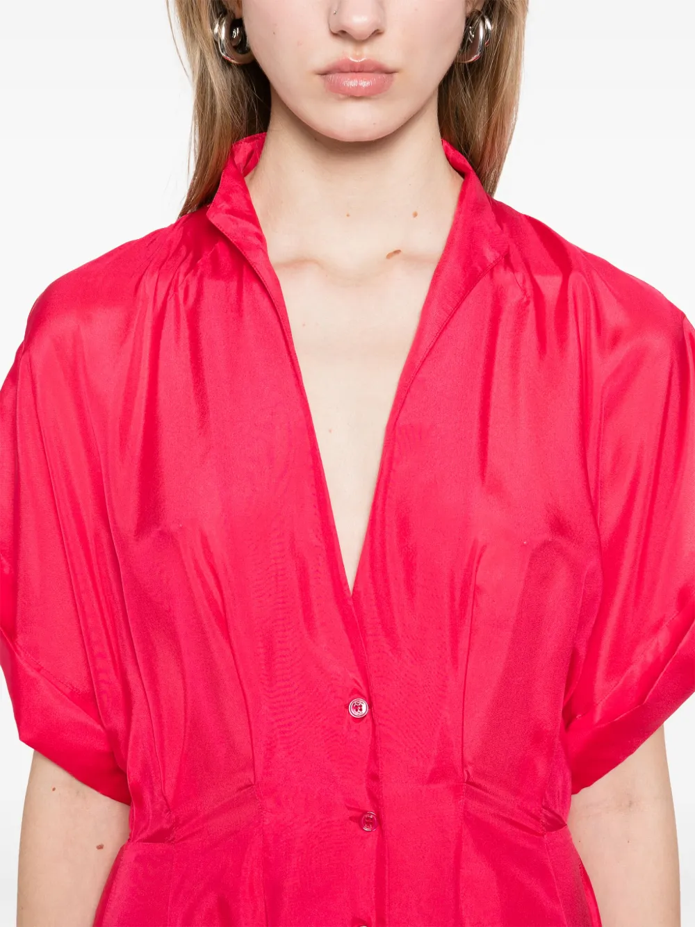Philosophy Di Lorenzo Serafini Zijden midi-jurk Roze