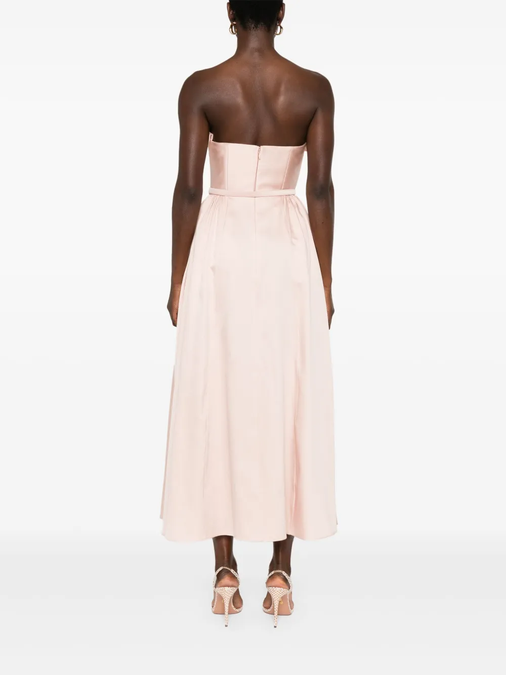 Roland Mouret Midi-jurk met ruches Roze