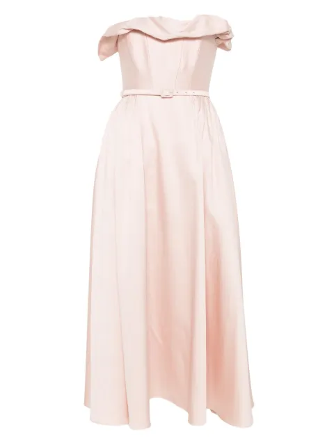 Roland Mouret vestido midi con volantes
