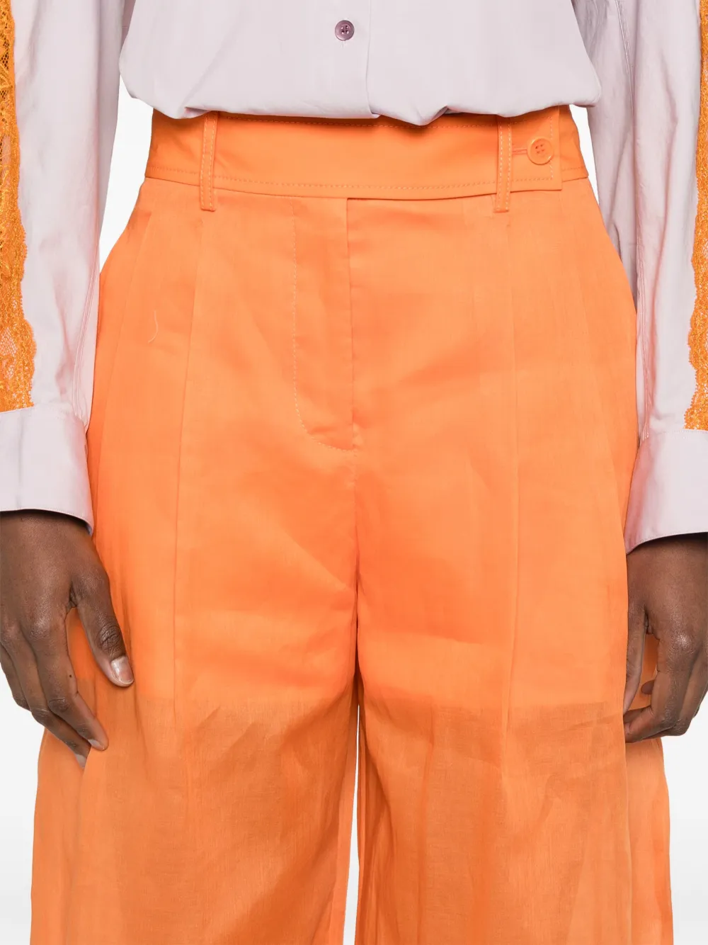Alberta Ferretti Katoenen maxi-rok Oranje