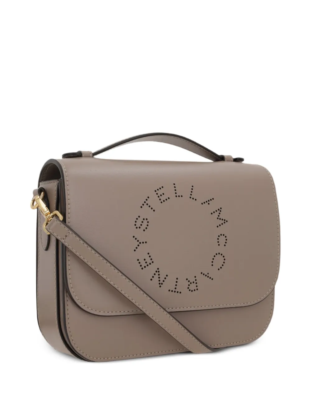 Stella McCartney Schoudertas met geperforeerd logo Beige