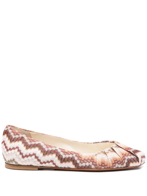 Missoni flats con motivo en zigzag