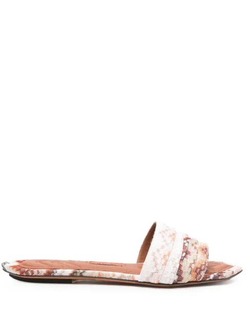 Missoni sandalias con motivo en zigzag