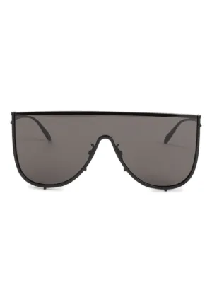 Rick Owens Shield オーバーサイズ サングラス | ブラウン | FARFETCH JP