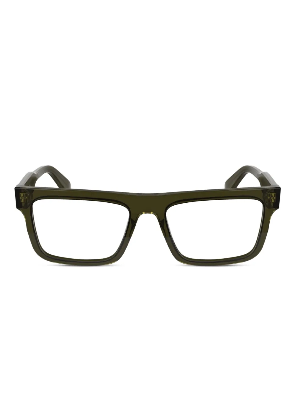 Calvin Klein rectangle-frame glasses | Green | Image 1