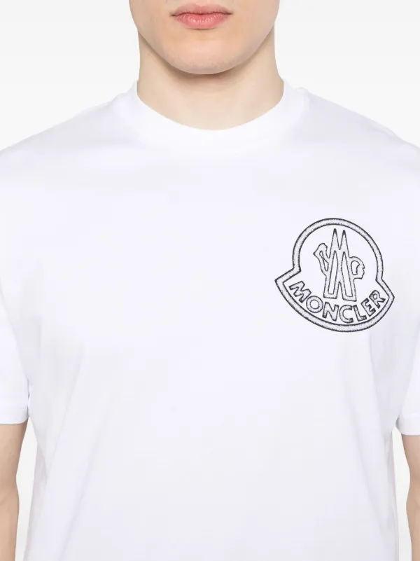 Moncler logo-print T-shirt | White | FARFETCH