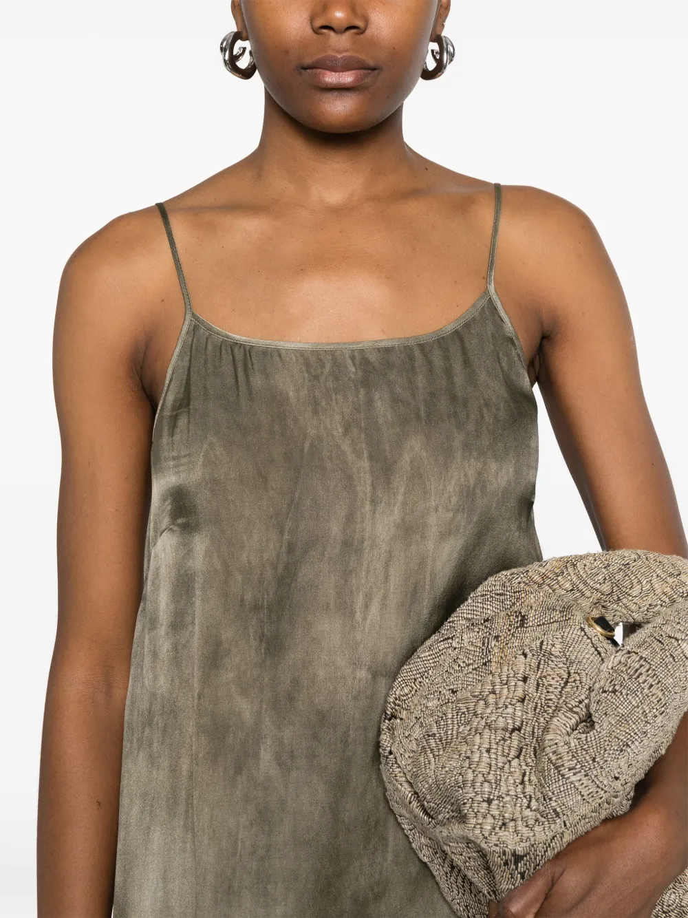 Shop Uma Wang Anya Midi Dress In Green