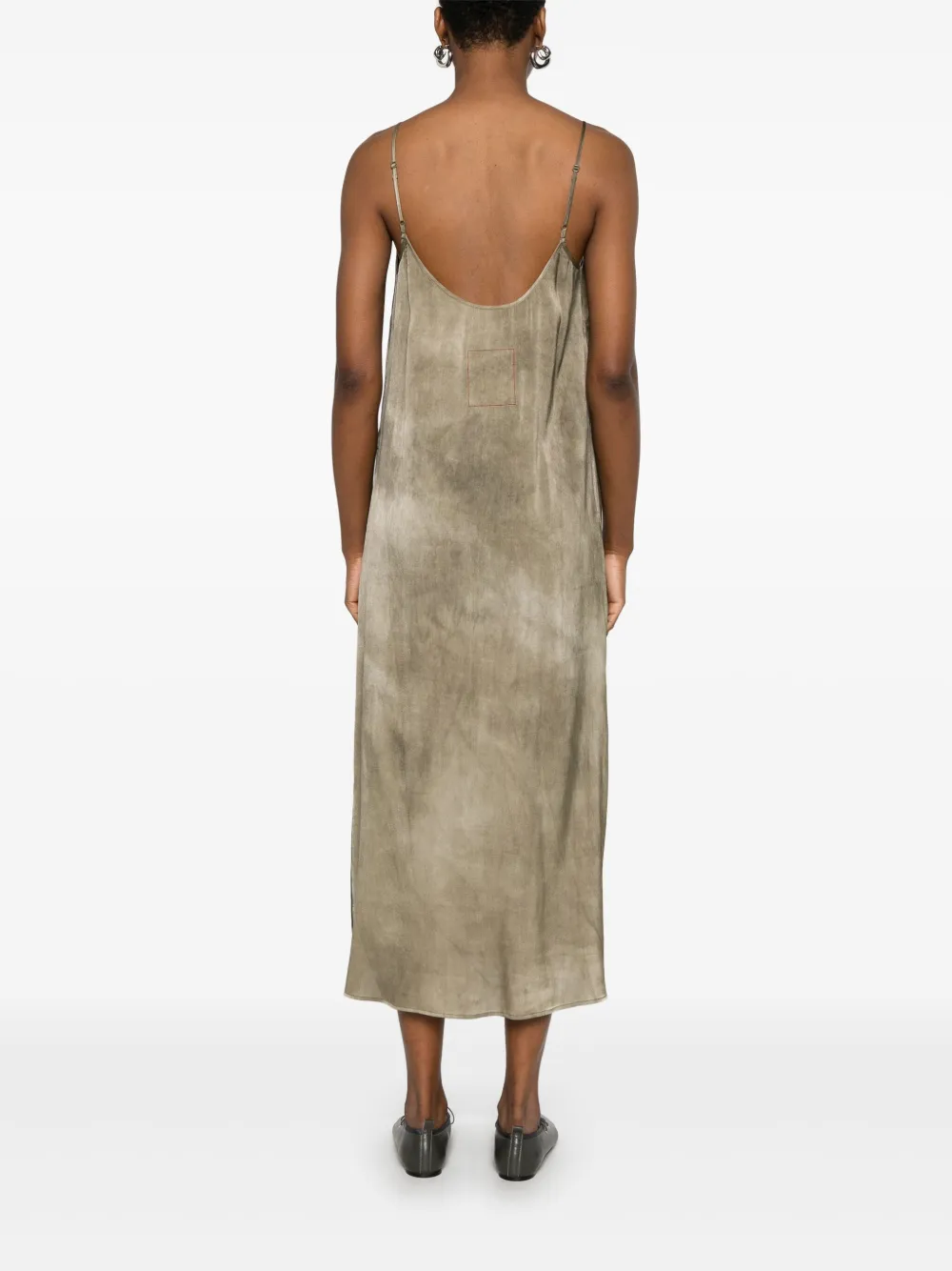 Shop Uma Wang Anya Midi Dress In Green