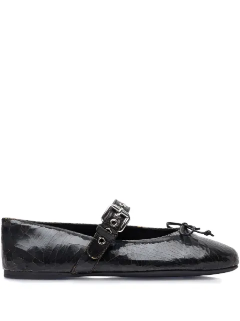 Miu Miu leather ballerina shoes
