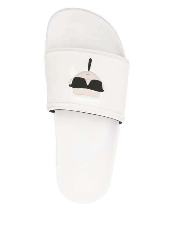 Karl Lagerfeld Logo Slides | White | FARFETCH JO
