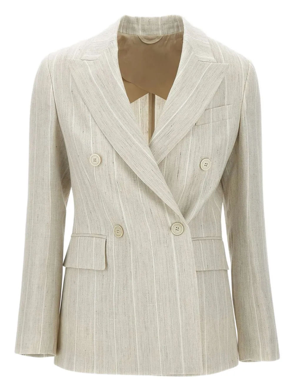 Eleventy Blazer met dubbele rij knopen Beige