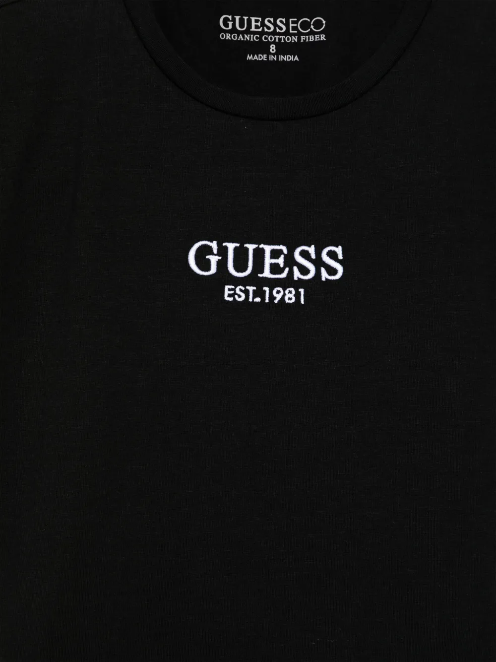 guess kids T-shirt met geborduurd logo Zwart