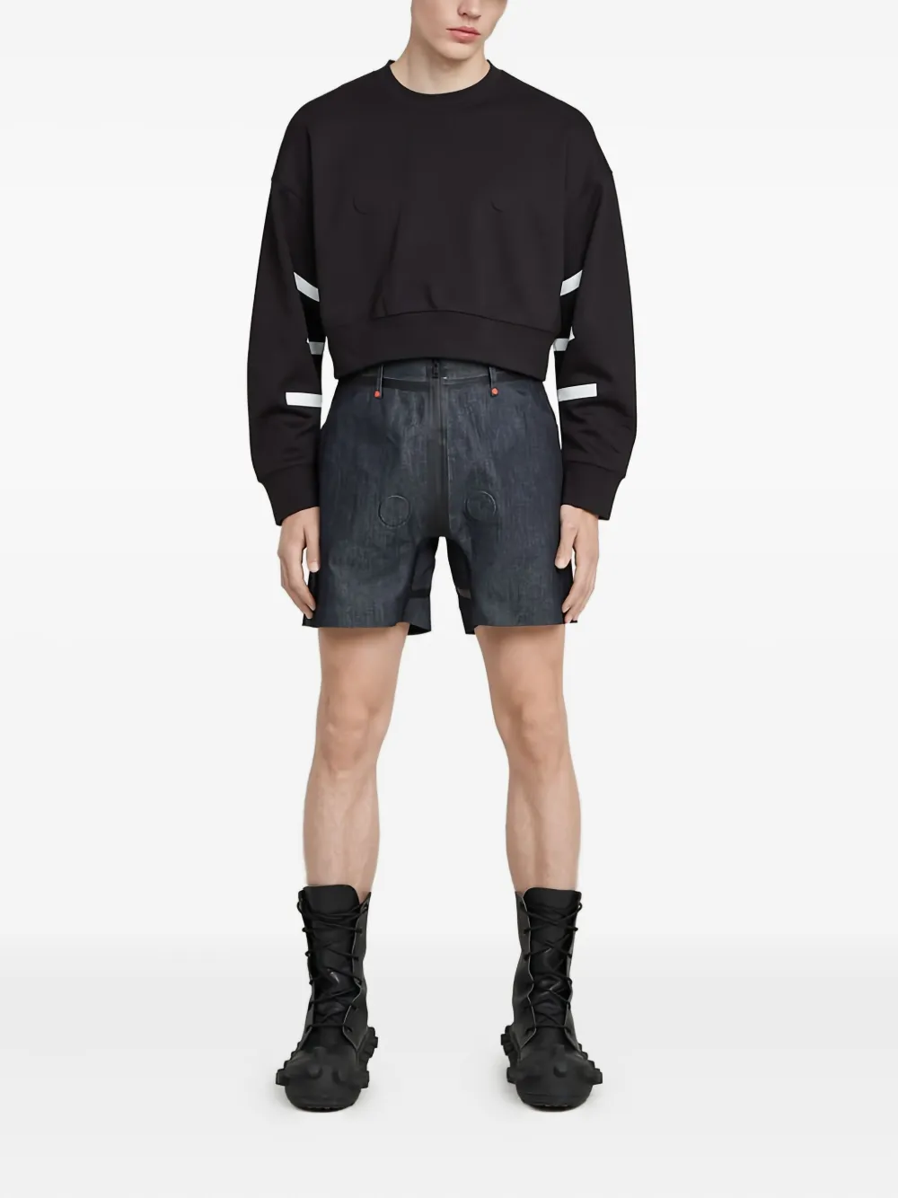 Walter Van Beirendonck shorts con logo estampado en colaboración con G-STAR | Shorts de mezclilla | Image 2