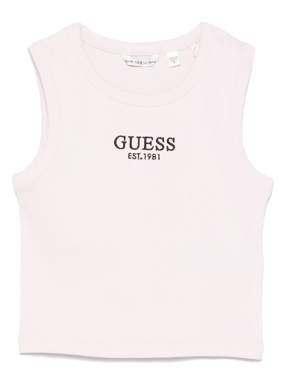 Guess kids Tanktop met geborduurd logo Roze