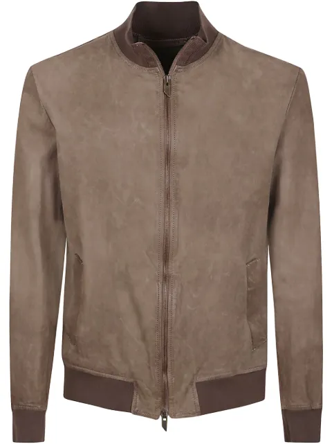Salvatore Santoro suede bomber jacket