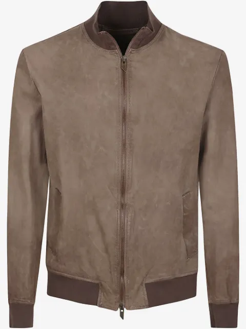 Salvatore Santoro suede bomber jacket