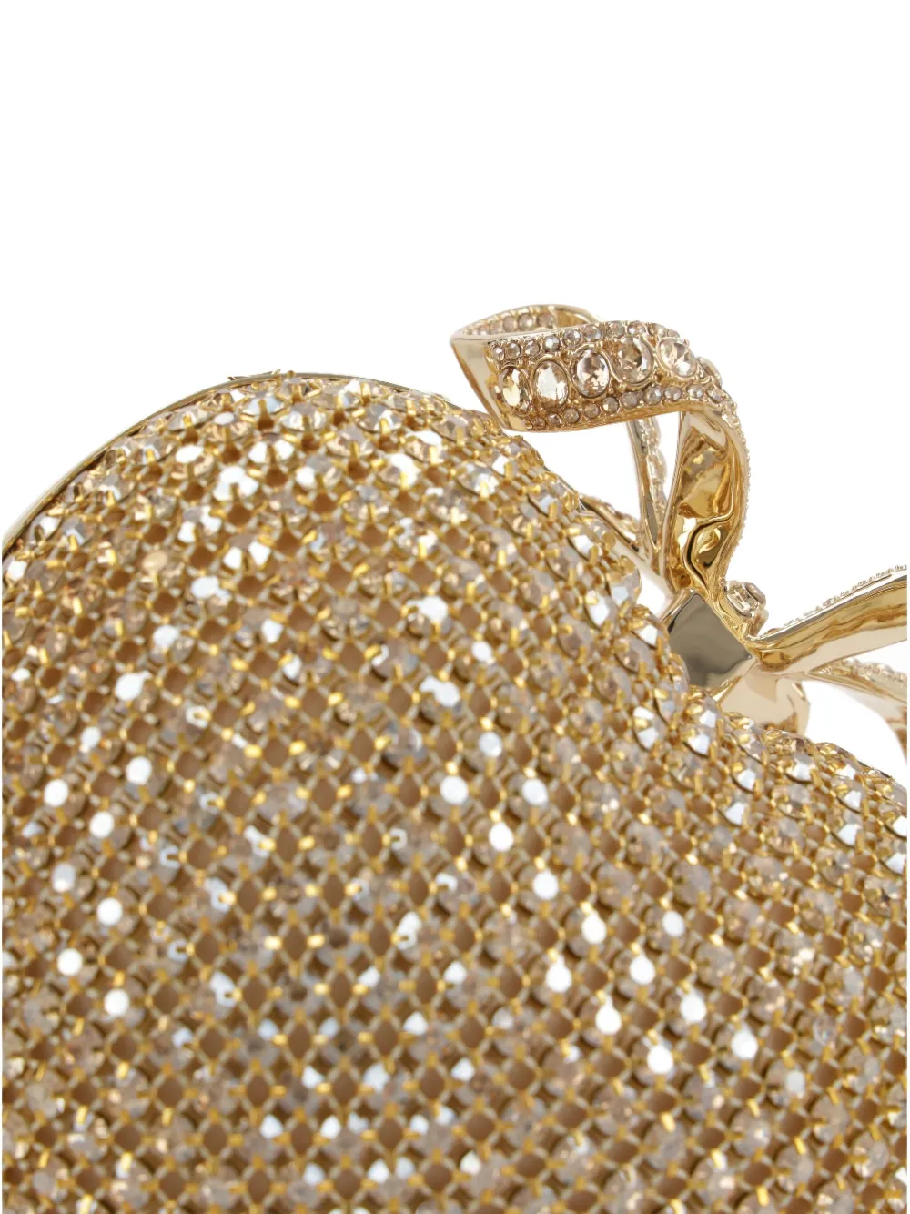 Self-Portrait Hartvormige clutch met kristallen Goud