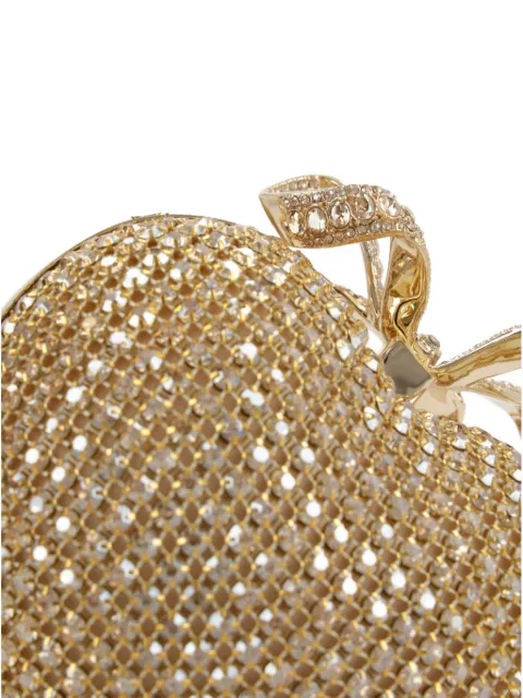 Self-Portrait heart-shaped crystal clutch SS25307GD - 3