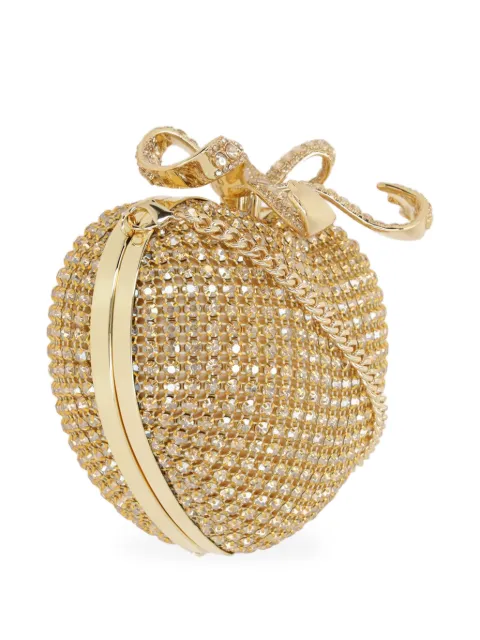 Self-Portrait heart-shaped crystal clutch SS25307GD - 2