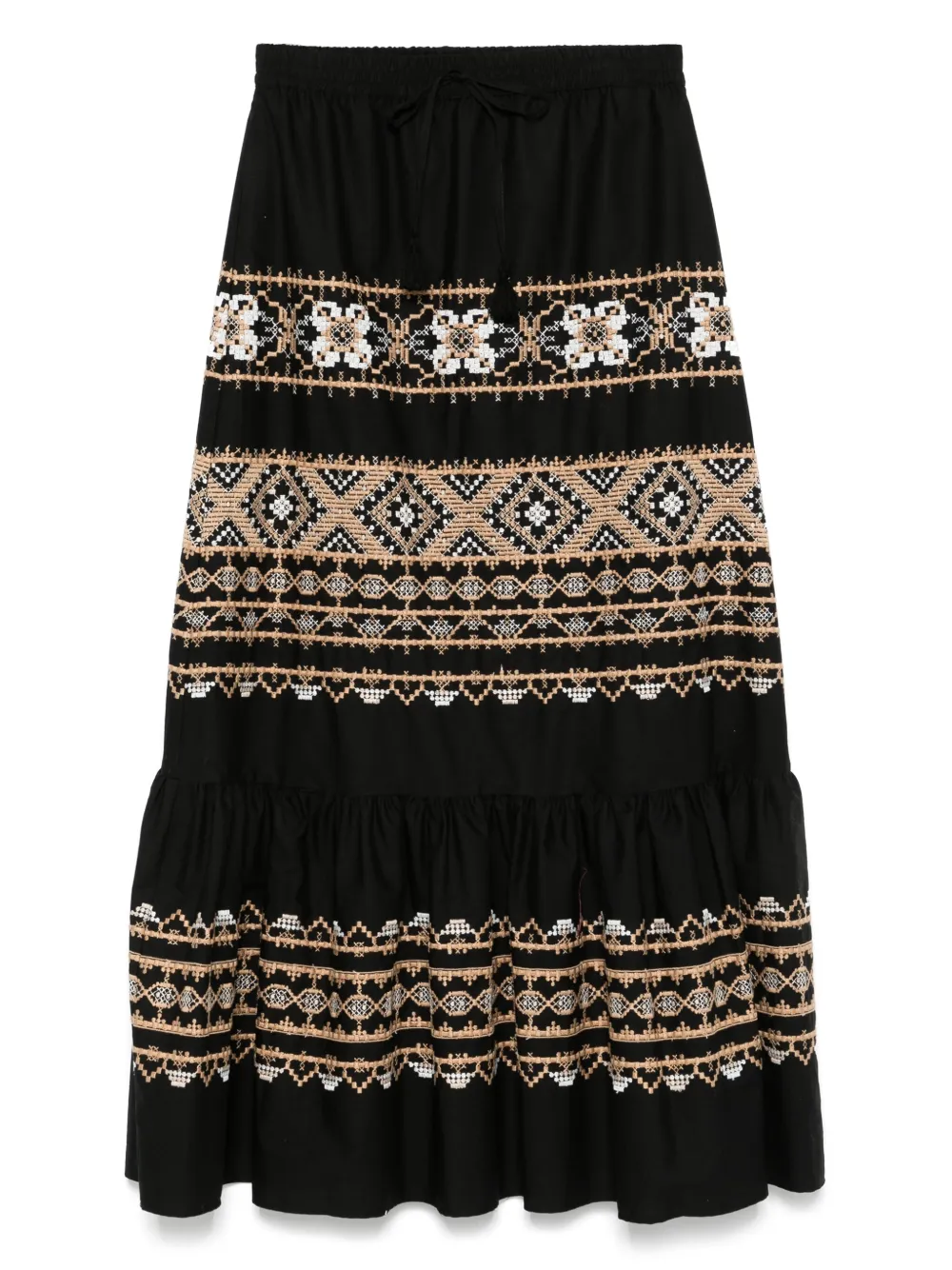 embroidered maxi skirt