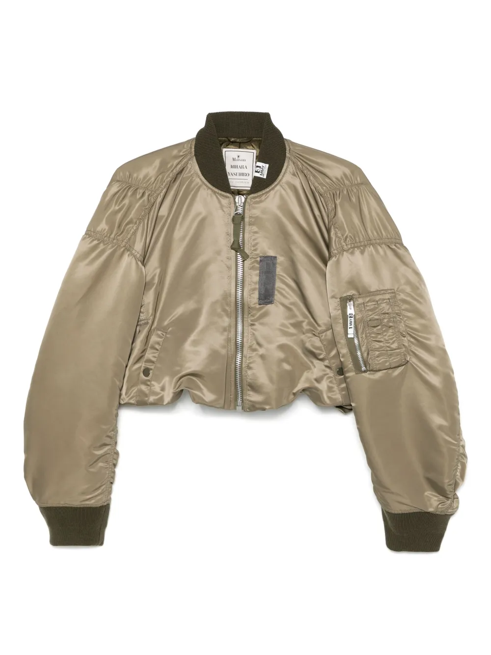 Maison MIHARA YASUHIRO Cropped bomberjack Groen